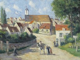 maximilien luce - guernes _ la rue du village